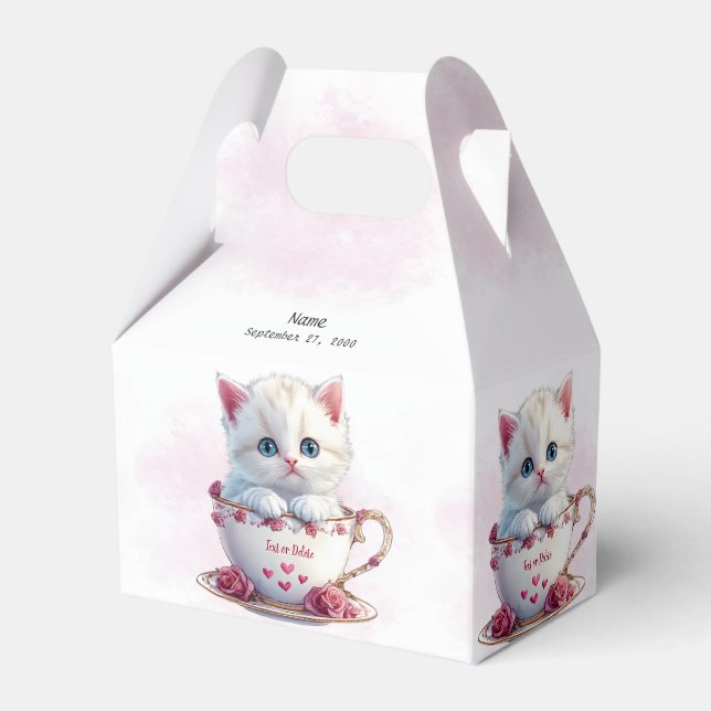 Ballotins Kitten en Coupe Ballotin Fleurs roses (Verso)