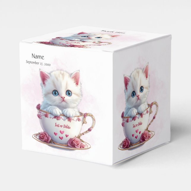 Ballotins Kitten en Coupe Ballotin Fleurs roses (Verso)