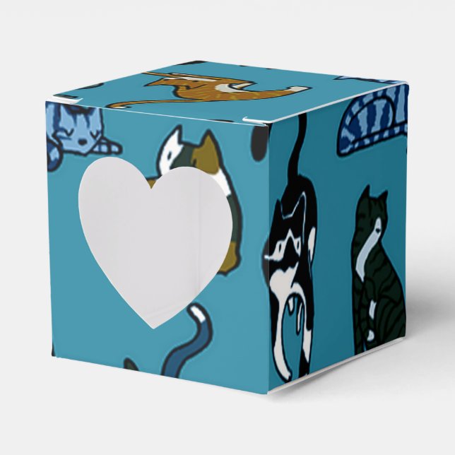Ballotins Kitty Corner Motif de chat Ballotin de coeur (Verso)