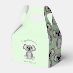 Ballotins Koala Bear Baby shower vert genre neutre