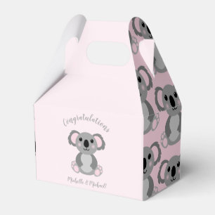 Ballotins Koala ours Baby shower fille rose