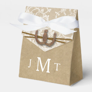 Ballotins La collection de Mariages Kraft, Lace & Horseshoe