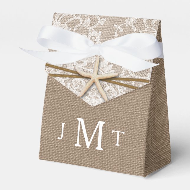 Ballotins La collection rustique de mariage Starfish Beach (Verso)