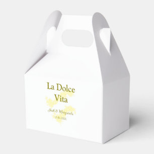 Ballotins La Dolce Vita jaune mariage couple Nom date glit