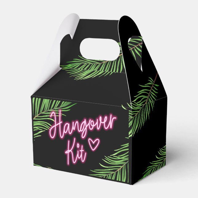 Ballotins La plage tropicale rose et verte de la mariée (Verso)