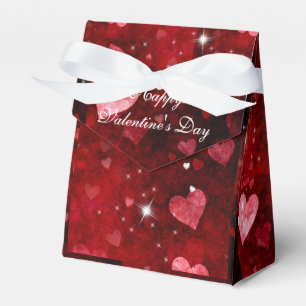 Ballotins La Saint-Valentin, Satin Rouge, Cœurs et Étincelle