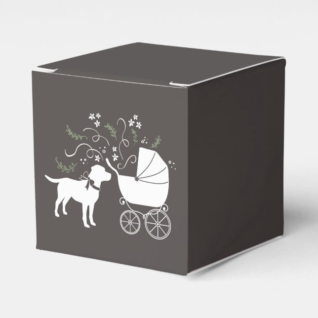 Ballotins Labrador Baby shower de chien Laboratoire gris Neu (Verso)