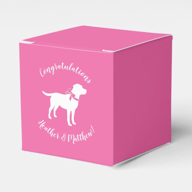 Ballotins Labrador Chien Baby shower Rose Girl Lab (Verso)