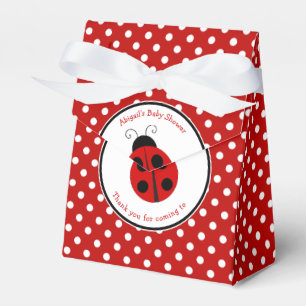 Ballotins Ladybug Polka Dot Bébé Douche personnalisée Boîte