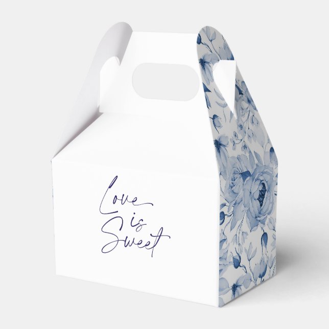 Ballotins "L'amour est doux" Floral Wedding Favor Box (Verso)