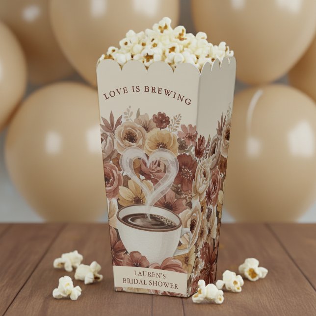 Ballotins L'amour est en train de faire du café floral marro (Créateur téléchargé)