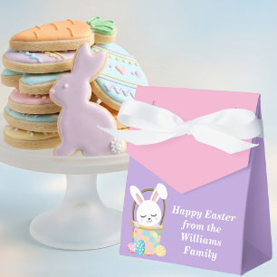 Ballotins Lapin de Pâques personnalisé rose violet Fête