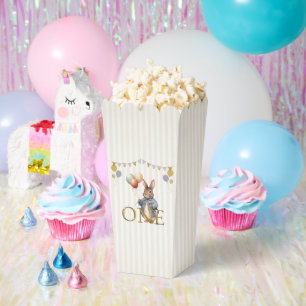 Ballotins Lapin de premier anniversaire avec ballons