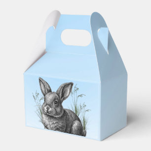 Ballotins Lapin gris mignon sur un ciel bleu