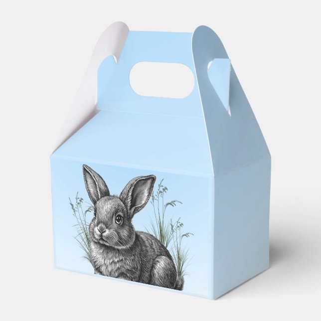 Ballotins Lapin gris mignon sur un ciel bleu (Verso)