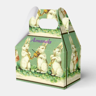Ballotins Lapins de Pâques Jouant de la Musique Boîte à Bonb