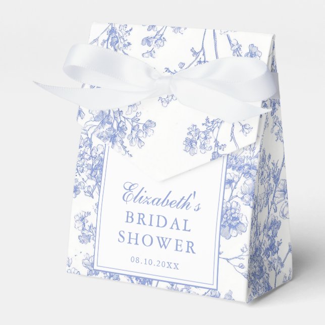 Ballotins Lavage Bleu Ruban Floral Mariage (Verso)