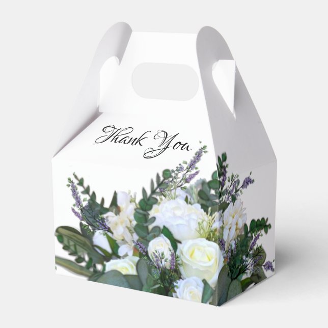 Ballotins Lavande Eucalyptus blanc roses verdure (Verso)