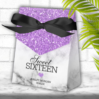Ballotins Lavande Faux Parties scintillant/Marbre Sweet 16