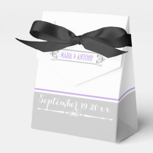 Ballotins Lavande moderne, gris, mariage blanc vintage