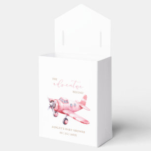 Ballotins L'aventure Commence Fille au Petit Avion Rose Baby