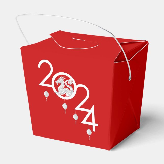 Ballotins Le Nouvel An chinois Origami Dragon, Ballotin roug (Arrière)