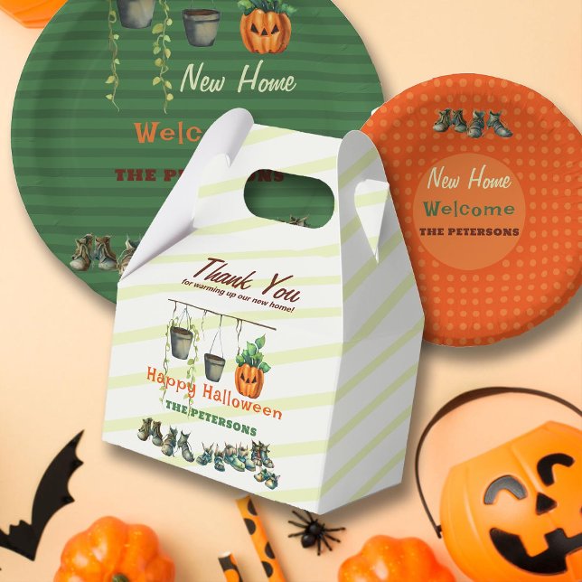 Ballotins Le parti Halloween Gremlin Chaussures Plantes (halloween welcome housewarming party favor box gremlin shoes fun cute watercolor family couple)