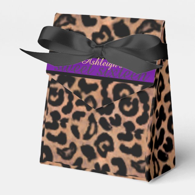Ballotins Leopard Patt Purple Stripe Sweet 16 Personnalisé (Verso)