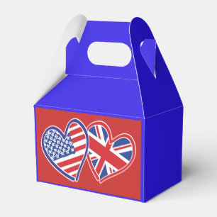 Ballotins Les Etats-Unis et coeurs BRITANNIQUES de drapeau