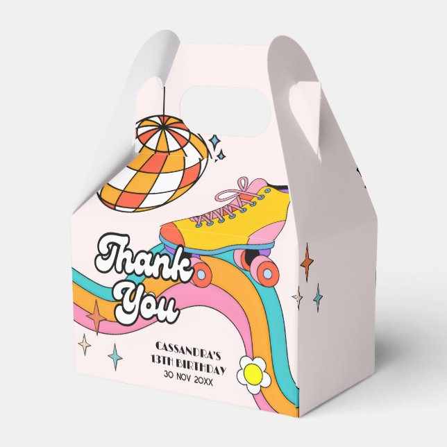 Ballotins Let's Roll Retro Roller Skating Girl Birthday  (Arrière)