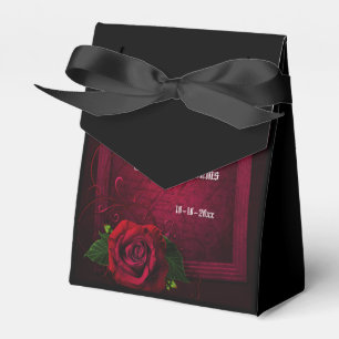 Ballotins LETTRE CASSÉE GOTHIQUE & Rose rouge