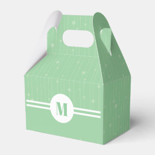 Ballotins Lettre monogramme minima pastel à rayures vertes