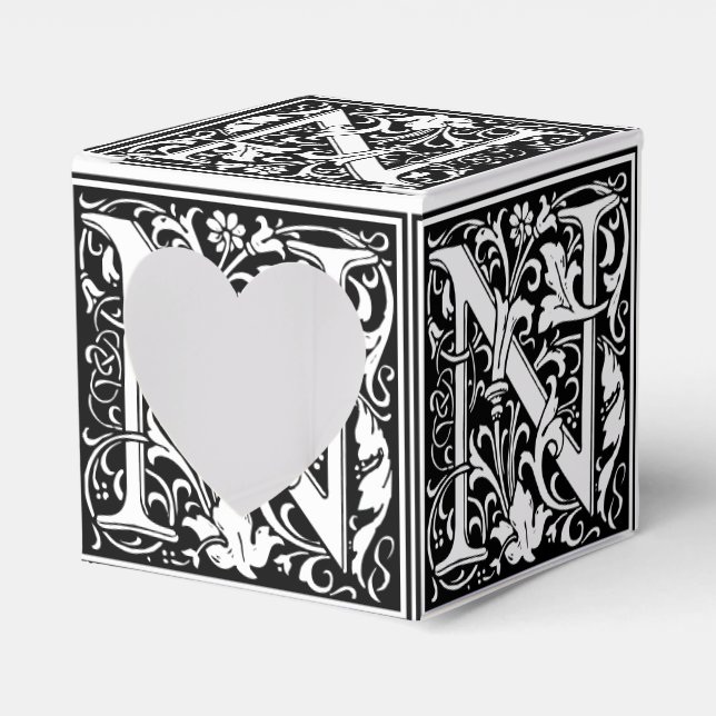 Ballotins LETTRE MONOGRAPHIQUE EN Alphabet Floral N Carreau  (Verso)