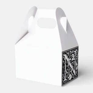 Ballotins LETTRE MONOGRAPHIQUE EN Alphabet Floral N Carreau 