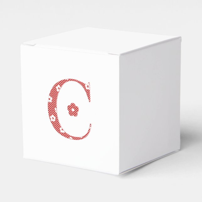 Ballotins LETTRE Motif Fleur C(rouge) (Verso)