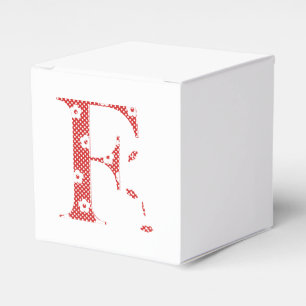 Ballotins LETTRE Motif Fleur F(rouge)