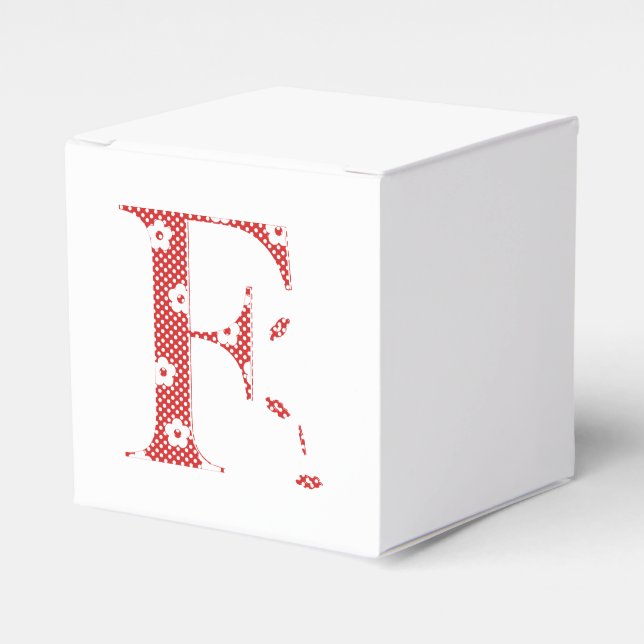 Ballotins LETTRE Motif Fleur F(rouge) (Verso)