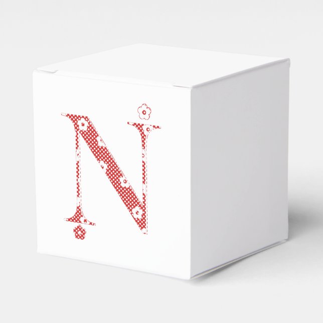 Ballotins LETTRE Motif Fleur N(rouge) (Verso)
