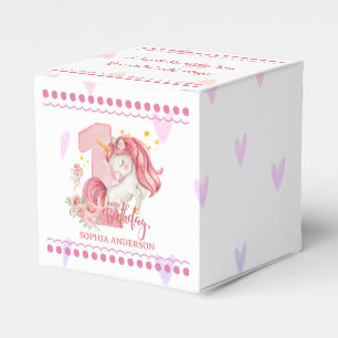 Ballotins Licorne Rose pour 1er Anniversaire Petite Fille