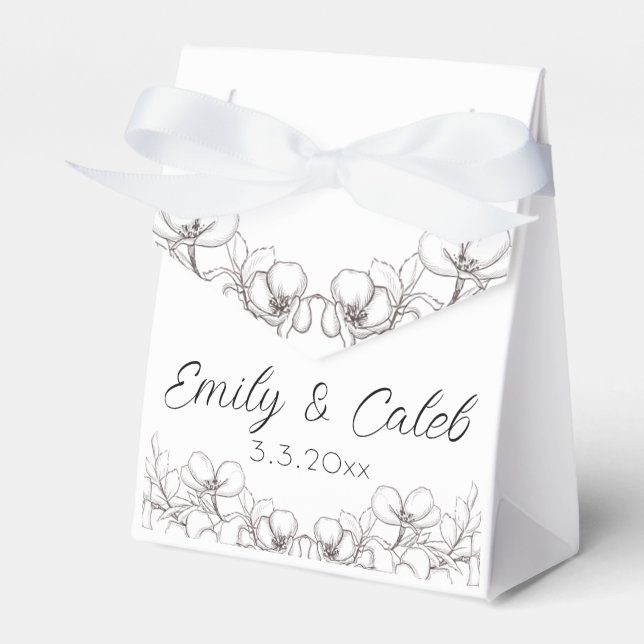 Ballotins Ligne Art Floral Mariage Réception Places (Verso)