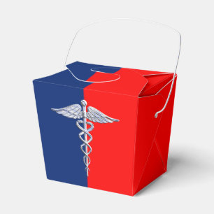 Ballotins Ligue Médicale de symbole de caducée argenté