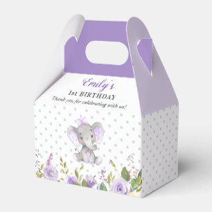 Ballotins Lilac Elephant Première fête d'anniversaire Petite
