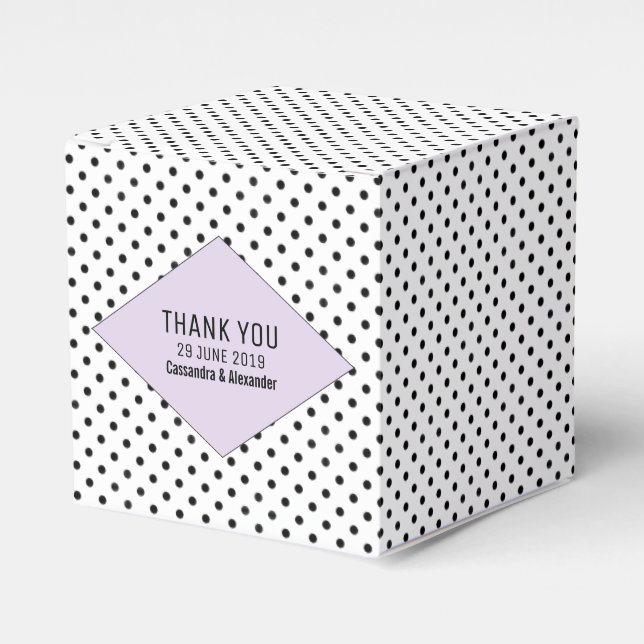 Ballotins Lilac Mariage Pois moderne (Verso)