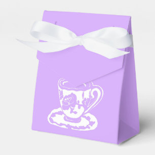Ballotins lilas et blancs de tente de tasse de th