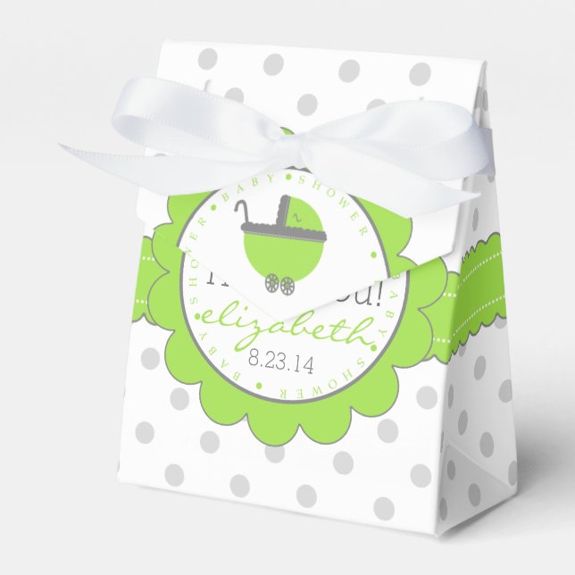 Ballotins Lime Vert & Gris Pois-Baby shower (Verso)
