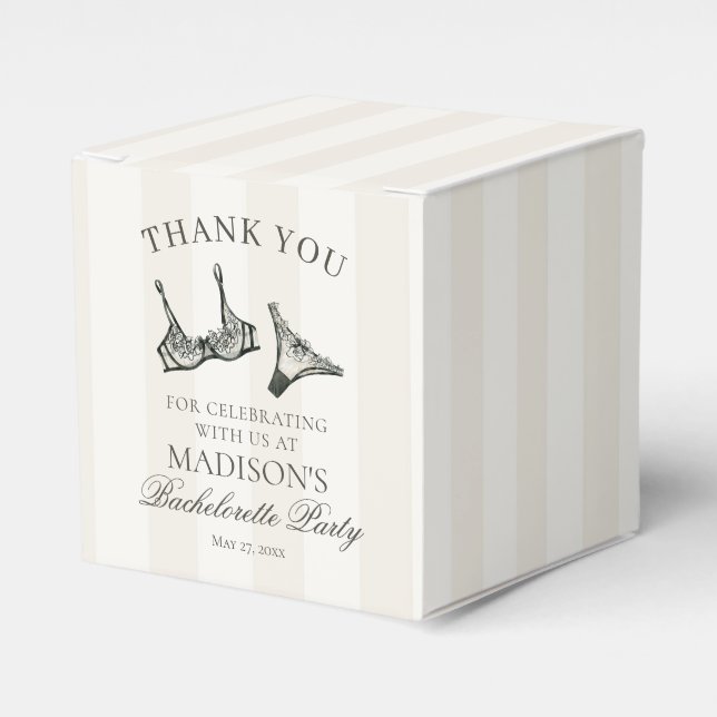 Ballotins Lingerie noire pour enterrement de vie de jeune fi (Verso)