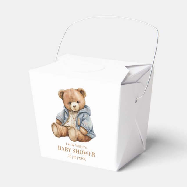 Ballotins L'Invitation Baby shower De L'Ours En Teddy Peut A (Verso)