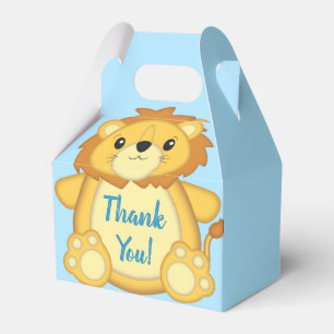 Ballotins Lion Baby shower bleu