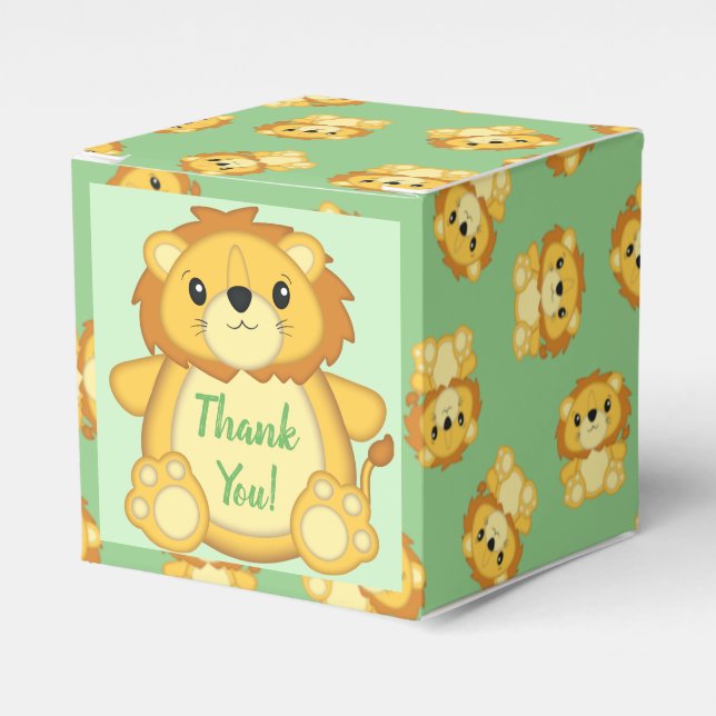 Ballotins Lion Baby shower vert (Verso)