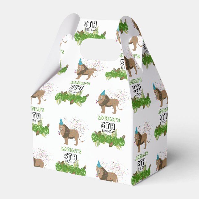 Ballotins Lion Jungle Fête Animaux Fête Anniversaire (Verso)